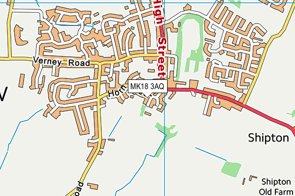 MK18 3AQ map - OS VectorMap District (Ordnance Survey) MK18 3AQ map - OS VectorMap District (Ordnance Survey)