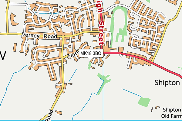 MK18 3BQ map - OS VectorMap District (Ordnance Survey) MK18 3BQ map - OS VectorMap District (Ordnance Survey)
