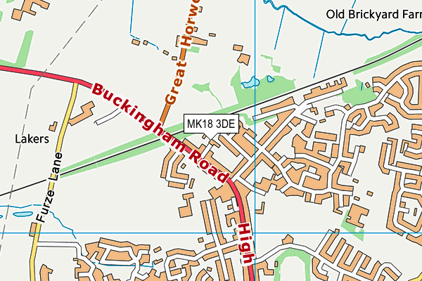 MK18 3DE map - OS VectorMap District (Ordnance Survey) MK18 3DE map - OS VectorMap District (Ordnance Survey)