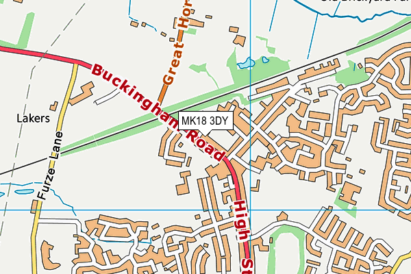 MK18 3DY map - OS VectorMap District (Ordnance Survey) MK18 3DY map - OS VectorMap District (Ordnance Survey)