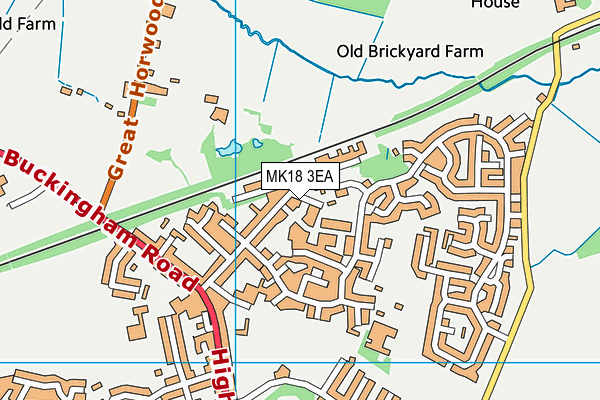 MK18 3EA map - OS VectorMap District (Ordnance Survey) MK18 3EA map - OS VectorMap District (Ordnance Survey)