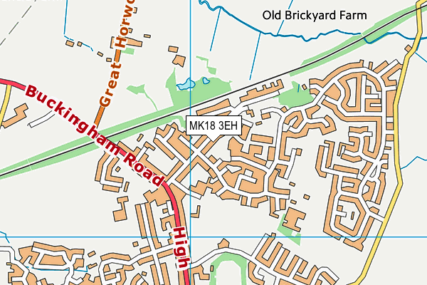 MK18 3EH map - OS VectorMap District (Ordnance Survey) MK18 3EH map - OS VectorMap District (Ordnance Survey)