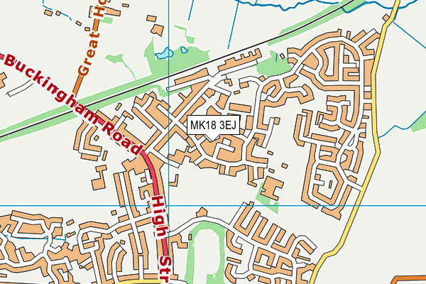 MK18 3EJ map - OS VectorMap District (Ordnance Survey) MK18 3EJ map - OS VectorMap District (Ordnance Survey)
