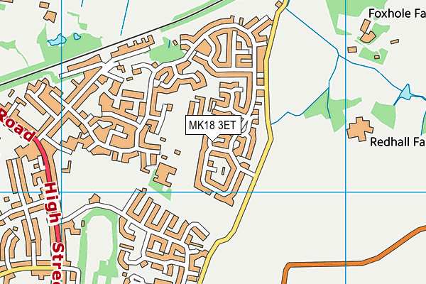 MK18 3ET map - OS VectorMap District (Ordnance Survey) MK18 3ET map - OS VectorMap District (Ordnance Survey)
