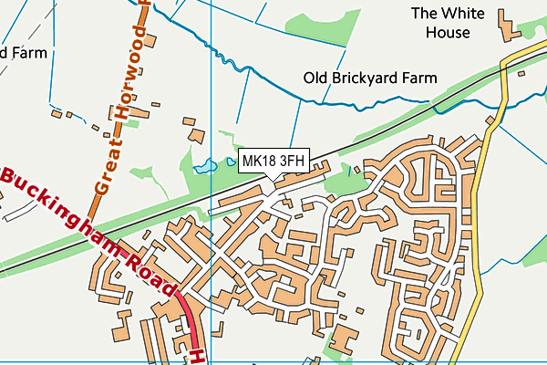 MK18 3FH map - OS VectorMap District (Ordnance Survey) MK18 3FH map - OS VectorMap District (Ordnance Survey)