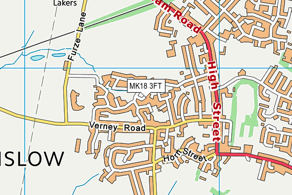 MK18 3FT map - OS VectorMap District (Ordnance Survey) MK18 3FT map - OS VectorMap District (Ordnance Survey)