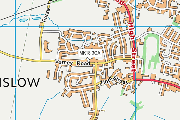 MK18 3GA map - OS VectorMap District (Ordnance Survey) MK18 3GA map - OS VectorMap District (Ordnance Survey)