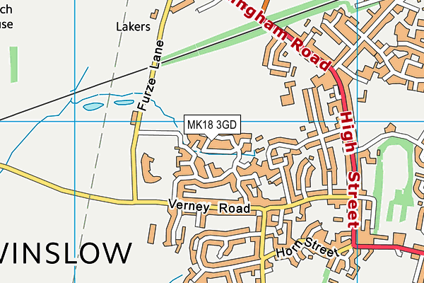 MK18 3GD map - OS VectorMap District (Ordnance Survey) MK18 3GD map - OS VectorMap District (Ordnance Survey)