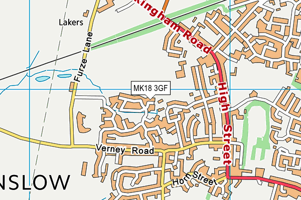 MK18 3GF map - OS VectorMap District (Ordnance Survey) MK18 3GF map - OS VectorMap District (Ordnance Survey)