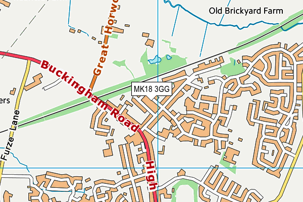 MK18 3GG map - OS VectorMap District (Ordnance Survey) MK18 3GG map - OS VectorMap District (Ordnance Survey)