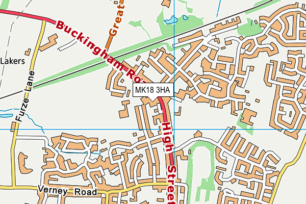 MK18 3HA map - OS VectorMap District (Ordnance Survey) MK18 3HA map - OS VectorMap District (Ordnance Survey)
