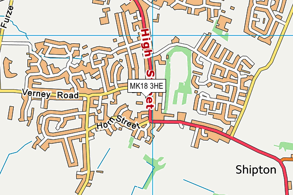 MK18 3HE map - OS VectorMap District (Ordnance Survey) MK18 3HE map - OS VectorMap District (Ordnance Survey)