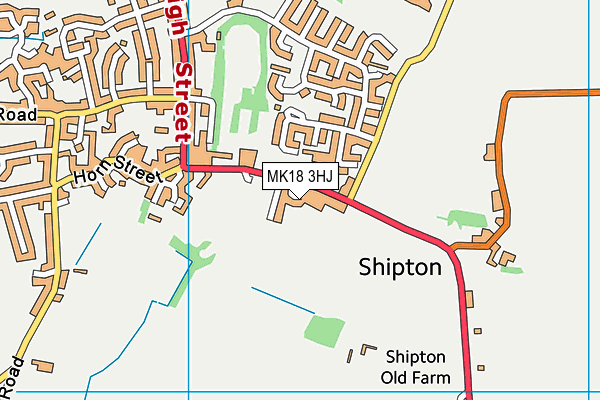 MK18 3HJ map - OS VectorMap District (Ordnance Survey) MK18 3HJ map - OS VectorMap District (Ordnance Survey)