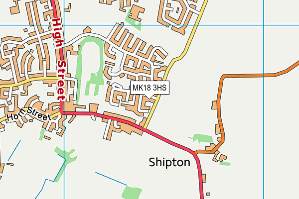 MK18 3HS map - OS VectorMap District (Ordnance Survey) MK18 3HS map - OS VectorMap District (Ordnance Survey)