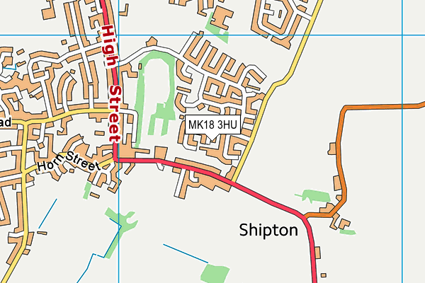 MK18 3HU map - OS VectorMap District (Ordnance Survey)