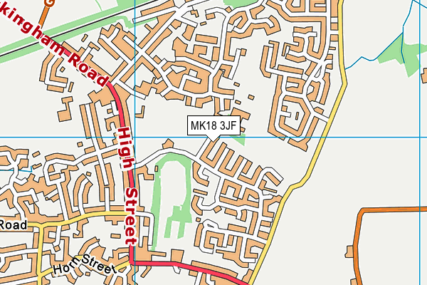 MK18 3JF map - OS VectorMap District (Ordnance Survey)
