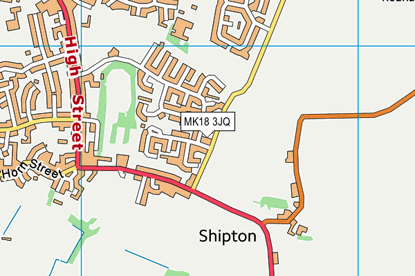 MK18 3JQ map - OS VectorMap District (Ordnance Survey) MK18 3JQ map - OS VectorMap District (Ordnance Survey)