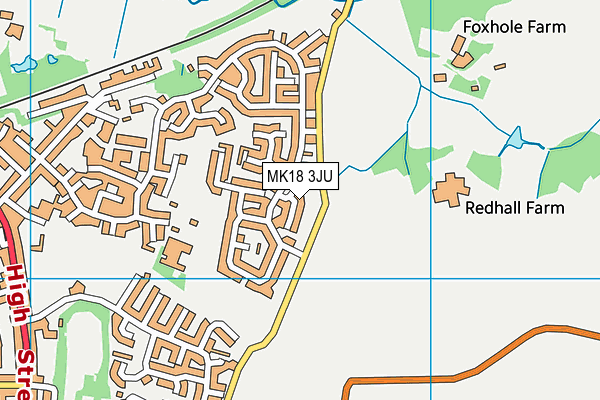 MK18 3JU map - OS VectorMap District (Ordnance Survey) MK18 3JU map - OS VectorMap District (Ordnance Survey)
