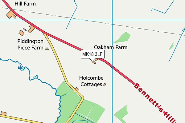 MK18 3LF map - OS VectorMap District (Ordnance Survey) MK18 3LF map - OS VectorMap District (Ordnance Survey)