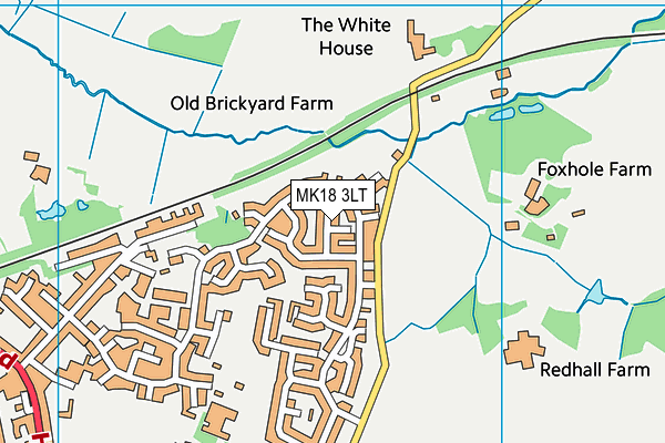 MK18 3LT map - OS VectorMap District (Ordnance Survey) MK18 3LT map - OS VectorMap District (Ordnance Survey)