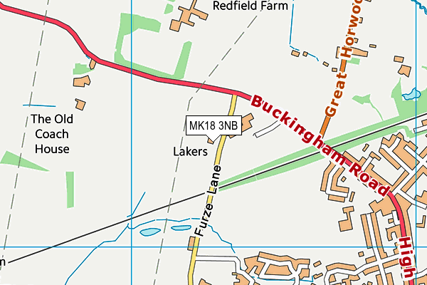 MK18 3NB map - OS VectorMap District (Ordnance Survey)