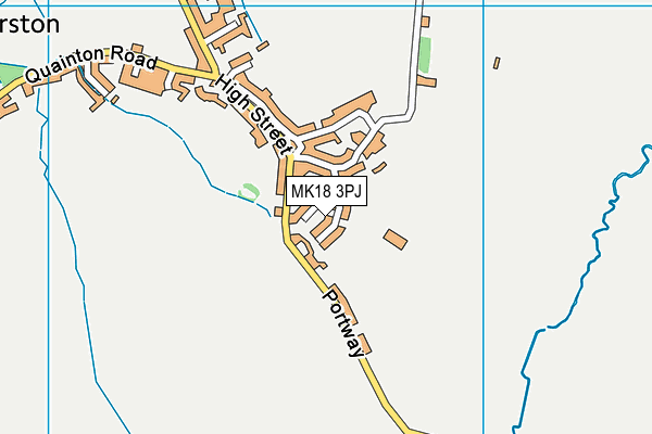 MK18 3PJ map - OS VectorMap District (Ordnance Survey) MK18 3PJ map - OS VectorMap District (Ordnance Survey)