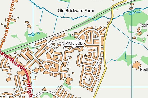 MK18 3QD map - OS VectorMap District (Ordnance Survey) MK18 3QD map - OS VectorMap District (Ordnance Survey)