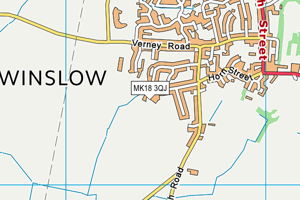 MK18 3QJ map - OS VectorMap District (Ordnance Survey)