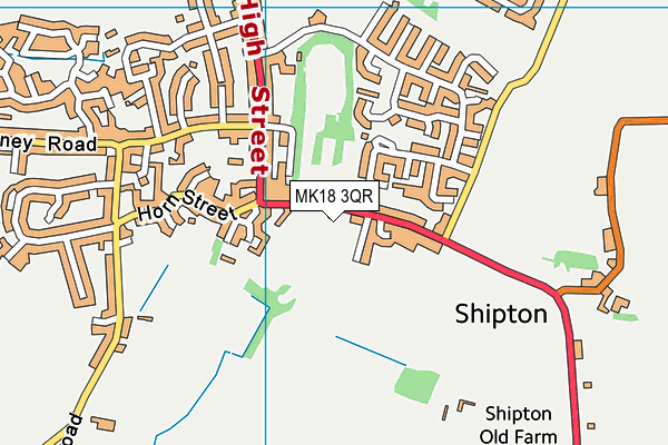 MK18 3QR map - OS VectorMap District (Ordnance Survey) MK18 3QR map - OS VectorMap District (Ordnance Survey)