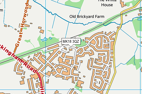 MK18 3QZ map - OS VectorMap District (Ordnance Survey)