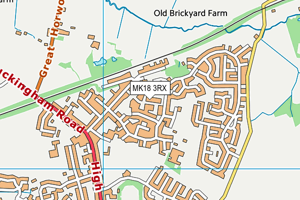 MK18 3RX map - OS VectorMap District (Ordnance Survey) MK18 3RX map - OS VectorMap District (Ordnance Survey)