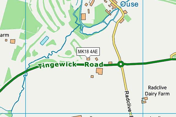 MK18 4AE map - OS VectorMap District (Ordnance Survey)