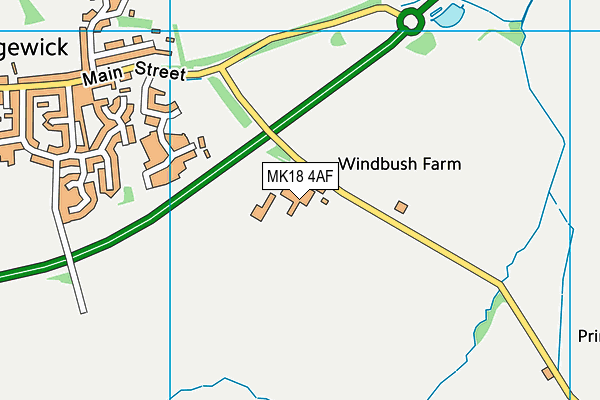 MK18 4AF map - OS VectorMap District (Ordnance Survey) MK18 4AF map - OS VectorMap District (Ordnance Survey)
