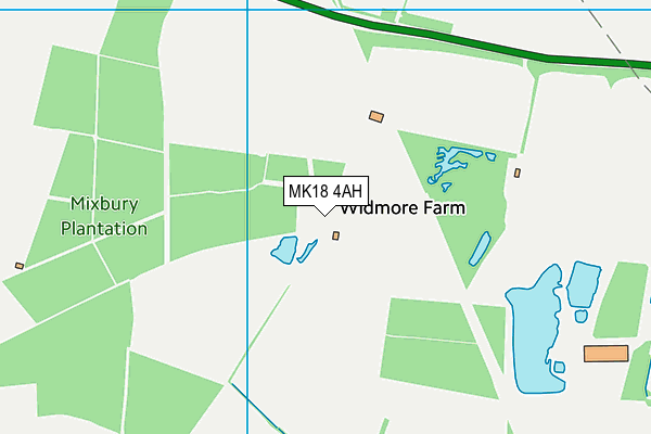 MK18 4AH map - OS VectorMap District (Ordnance Survey) MK18 4AH map - OS VectorMap District (Ordnance Survey)