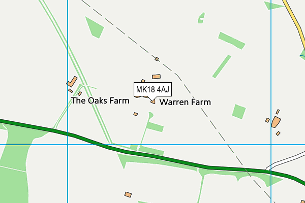 MK18 4AJ map - OS VectorMap District (Ordnance Survey) MK18 4AJ map - OS VectorMap District (Ordnance Survey)