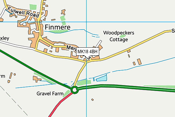MK18 4BH map - OS VectorMap District (Ordnance Survey) MK18 4BH map - OS VectorMap District (Ordnance Survey)