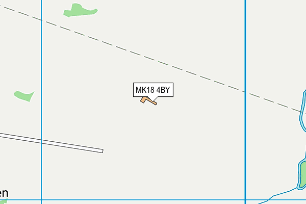 MK18 4BY map - OS VectorMap District (Ordnance Survey)