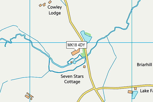 MK18 4DY map - OS VectorMap District (Ordnance Survey) MK18 4DY map - OS VectorMap District (Ordnance Survey)