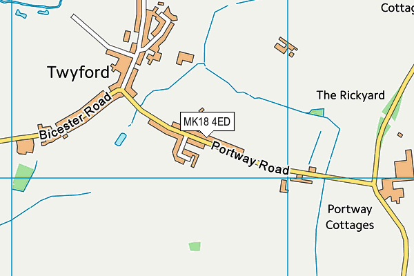 MK18 4ED map - OS VectorMap District (Ordnance Survey) MK18 4ED map - OS VectorMap District (Ordnance Survey)