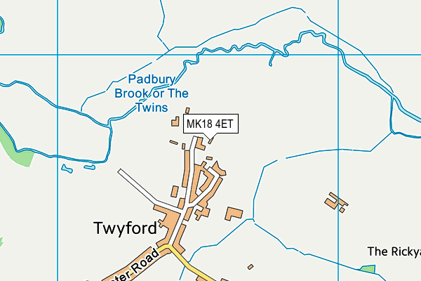 MK18 4ET map - OS VectorMap District (Ordnance Survey) MK18 4ET map - OS VectorMap District (Ordnance Survey)