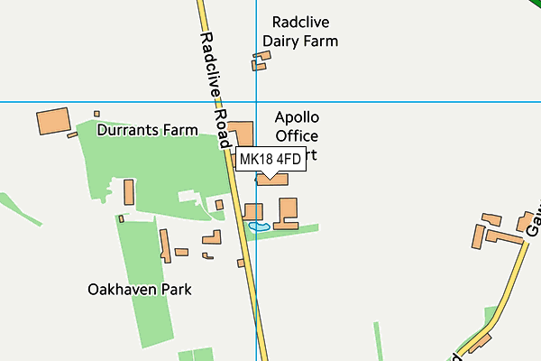 MK18 4FD map - OS VectorMap District (Ordnance Survey) MK18 4FD map - OS VectorMap District (Ordnance Survey)