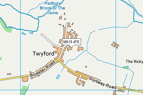 MK18 4FE map - OS VectorMap District (Ordnance Survey) MK18 4FE map - OS VectorMap District (Ordnance Survey)