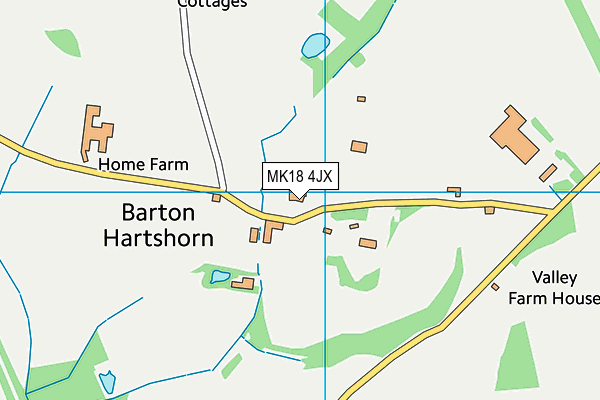MK18 4JX map - OS VectorMap District (Ordnance Survey)