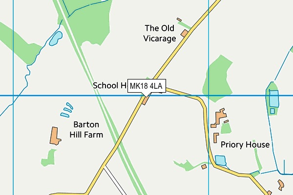 MK18 4LA map - OS VectorMap District (Ordnance Survey)