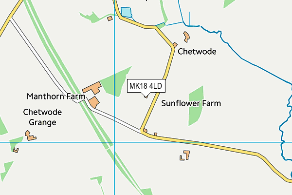 MK18 4LD map - OS VectorMap District (Ordnance Survey)