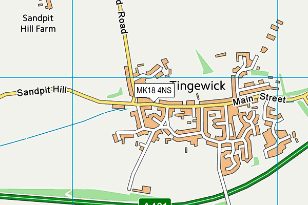 MK18 4NS map - OS VectorMap District (Ordnance Survey)