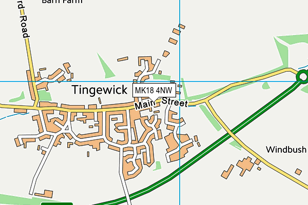 MK18 4NW map - OS VectorMap District (Ordnance Survey) MK18 4NW map - OS VectorMap District (Ordnance Survey)