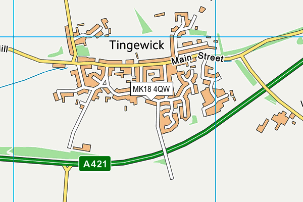 MK18 4QW map - OS VectorMap District (Ordnance Survey)