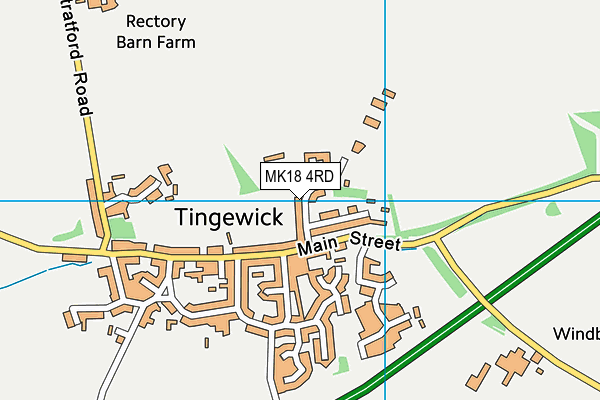 MK18 4RD map - OS VectorMap District (Ordnance Survey)