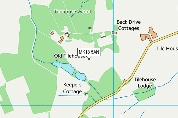 MK18 5AN map - OS VectorMap District (Ordnance Survey)